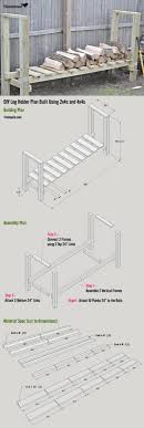 After getting the rack into position and adding a 4 x 4 posts at the ends, i used a 2 x 6 at each outer edge and a 2 x 10 in the center to hold the logs. 4 Free Firewood Rack Plans Built From 2x4s Two Under 30