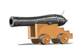 Old pirate ship cannon, ship's cannon ...
