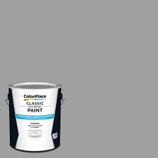 For one, it is cheaper and available in bulk sizes. Colorplace Classic Exterior House Paint Granite Grey Flat 1 Gallon Walmart Com Walmart Com