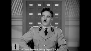 O satiră a lui charlie chaplin la adresa lui hitler, în care un evreu este ales să fie sosia dictatorului adenoid hynkel, ce conduce statul tomania. Charlie Chaplin When Dictators Meet Hynkel Receives Napoloni The Great Dictator Youtube