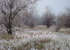 Winter Trees White Frost Birthday Card Nature Landscape Card Ad Affiliate White Frost Winter Winter Trees Happy Birthday Greeting Card Birthday Cards