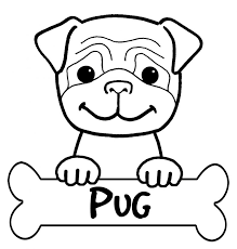 Simple dog coloring page for children : Cute Puppy Coloring Pages To Print Archives 101 Coloring