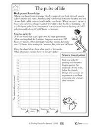 Fun Class Worksheets Find Your Pulse Worksheet To Go With Circulatory System Project Science Worksheets 4th Grade Science Fun Classes