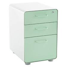 Mint Poppin 3 Drawer Locking Stow Filing Cabinet The Container Store Filing Cabinet Craft Storage Containers Desk Dividers