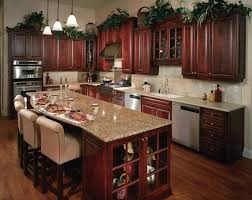 20 Stunning Kitchen Design Ideas With Mahogany Cabinets Decorating Above Kitchen Cabinets Mahogany Kitchen Kitchen Cabinets Decor