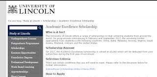 This scholarship aims to support malaysian government's effort to attract, motivate and retain talented. University Of Lincoln Academic Excellence Scholarship 2017 Uk