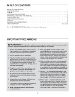 This is a good treadmill for the price, is sturdy even when jogging at a high incline. Before You Begin Review Proform Xp 590s Treadmill Canadian English Manual Page 4