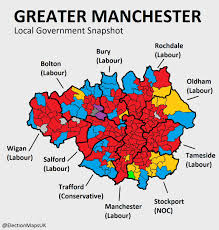 Election Maps Uk On Twitter In Advance Of Le2018 Here S A Snapshot Of All The Boroughs Of Greatermanchester Showing Their Most Recent Results By Ward Manchester Salford Trafford Wigan Bolton Bury Rochdale