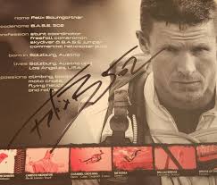 Felix Baumgartner Red Bull Stratos Signed Pamphlet Base Jumper MINT
