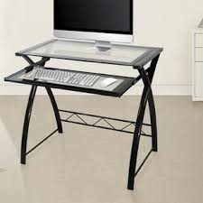 Product title scranton & co glass top computer desk in black and c. Black Glass Desks You Ll Love In 2021 Wayfair
