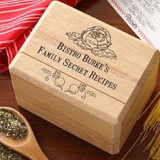 Bon Appetit Personalized Recipe Box Personalized Recipe Card Box Recipe Card Boxes Personalized Recipe Box