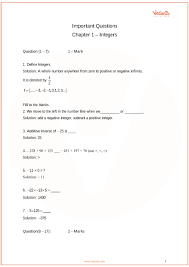 Important Questions For Cbse Class 7 Maths Chapter 1 Integers This Or That Questions Integers 7th Grade Math Worksheets
