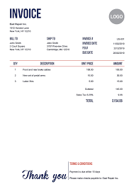 Invoice Template Us Neat In 2020 Free Receipt Template Invoice Design Template Invoice Template