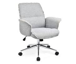 Comhoma Home Office Desk Chair Modern Fabric Upholstered Modifiable Mid Back Ergonomic Exclusive C Modern Home Office Desk Home Office Desks Home Office Chairs