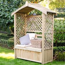 Wooden garden arbour, corner arbour , wooden garden furniture. Hartwood Surrey Arbour Seat