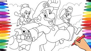 Power rangers coloring pages | printable coloring pages for kids | #28. Super Mario Bros Deluxe Coloring Pages 2019 Nintendo Switch Mario Luigi And Princess Peach Youtube