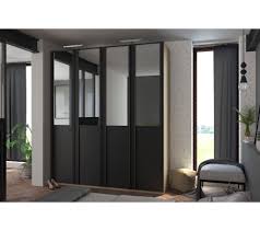 Porte placard miroir 60 cm. Porte L50 Cm Atelier Extenso Noir Miroir Porte De Dressing But