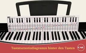 Der klavier beschriftet test oder preisvergleich zeigt aktuell besten produkte im dezember 2020, in dieser kategorie. Klavier Und Klaviernoten Tabelle Ideales Visuelles Hilfsmittel Fur Anfanger Die Klavier Oder Keyboard Spielen Lernen Amazon De Musikinstrumente Dj Equipment