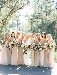 Spring Wedding At Rancho Bernardo Inn With Neutral Mismatched Bridesmaid Dresses Spring Bridesmaid Dresses Bridesmaids Dresses Spring Wedding Spring Wedding Bridesmaids