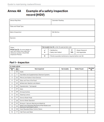 Inspection sheets template barrest info. Hgv 6 Week Inspections Mhf