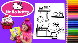 Free printable hello kitt patterns free hello kitty coloring pages. Coloring Hello Kitty Sanrio Coloring Book Page Colored Markers Prismacolor Kimmi The Clown Youtube