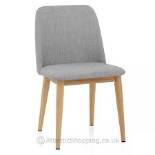 Elwood Oak Dining Chair Light Grey Fabric Oak Dining Chairs Dining Chairs Chair