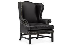 ralph lauren home devonshire wingback chair black leather 8 760 00 leather wingback chair living rooms wingback chair chair and ottoman