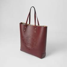 Burberry Large Embossed Crest Leather Tote Lyst