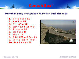 We did not find results for: Persamaan Linier Satu Variabel Plsv Ppt Download