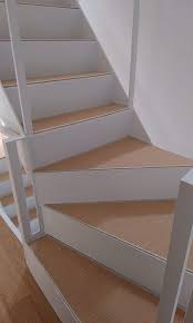 階段の防音にウールサイザル置き敷き 模様替え サイザル 階段