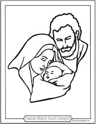 There are tons of great resources for free printable color pages online. Joseph Mary And Jesus Coloring Page Catholic Coloring Pages