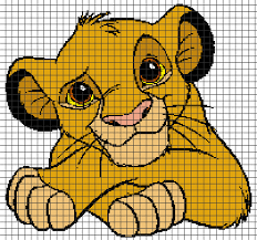 The Lion King Little Simba Chart Graph And Row By Row Written Instructions