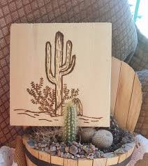 Cactus Wood Burning Pyrography Art Wood Burn Cactus By Ashlens Art On Etsy Wood Art Diy Wood Burning Patterns Wood Burning Crafts