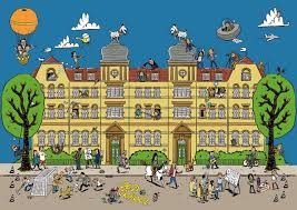 Schule Wimmelbild Von Mamei Fur Msl Group Germany 2016 Wimmelbild Bilder Illustrator