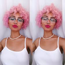 Pin By Adriana On Pink Hair Black Girl Pink Hair Bubblegum Pink Hair Short Curly Hair Black