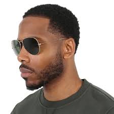 Ray Ban Aviator Large Sunglasses Gold Metal Frame Green Lens Mirrored RB3026