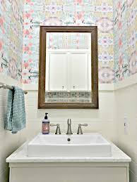 Using simple molding and paint creates a special wall treatment. Colorful Small Modern Farmhouse Powder Room Abbotts At Home