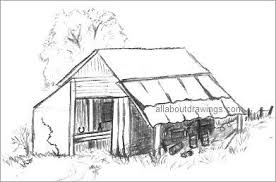 The standard barn shell can include a single level, a loft or full second floor. Characteristic Old Barn Drawing