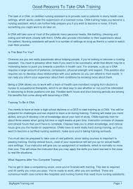 Online cna training makes becoming a cna very achievable. Good Reasons To Take Cna Training By Bigappletraining Net Issuu