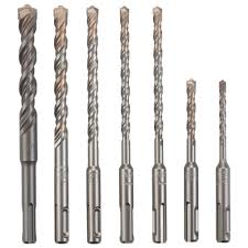 Bosch Carbide Tipped Rotary Sds Plus Hammer Bit Set 7 Piece Hck001 The Home Depot Hammer Drill Bits Hammer Bits Drill Bit Sets