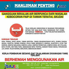 Bahagian bekalan air, putrajaya, wilayah persekutuan, malaysia. Gangguan Bekalan Air Johor