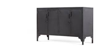 Rankin Kommode Schwarzes Metall Rangement Noir Metal Noir Decoration Petit Appartement