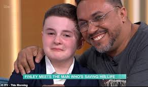 Boy meets Brazilian man who saved his life with stem cell donation