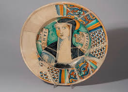 Paolo bea santa chiara umbria bianco 2017. Deruta 15 Jahrhundert Teller Mit Santa Chiara Polychrome Majolika Antiquita Ten Auf Anticoantico