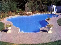 Pretty Deck Pretty Vinyl Lined Pool From Paradise Pearl Ms Pool Landscaping Swimming Pools Inground Swimming Pool Landscaping