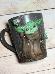 Grogu Mug Grogu Cup Grogu 3d Baby Yoda Mug Baby Yoda Cup Jedi Mug Your Apprentice Skywalker Will Be Polymer Clay Gifts Unusual Presents Mugs