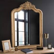 Miroir En Bois Dore H 95 Cm Wainscott Miroir Deco Miroir Miroir Bois