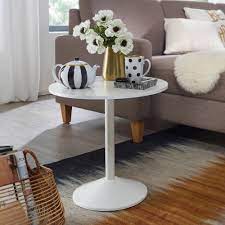 Couchtisch beistelltisch tisch klein antik weiss landhaus. Wohnling Design Beistelltisch Weiss Holz Optik Rund O 48cm Kleiner Couchtisch Moderner Wohnzimmertisch