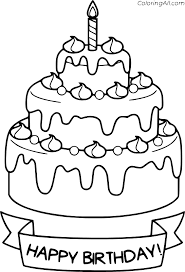 Color pictures of piñatas, birthday cakes, balloons, presents and more! Chocolate Birthday Cake Coloring Page Coloringall