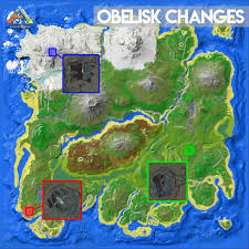 These resource maps show the locations of all the main resources, excluding trees and rocks, on each of the arks. Ragnarok Ark Map Obelisk